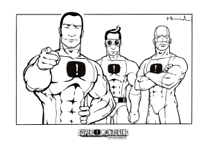 Coloring Page: Superheroes 2