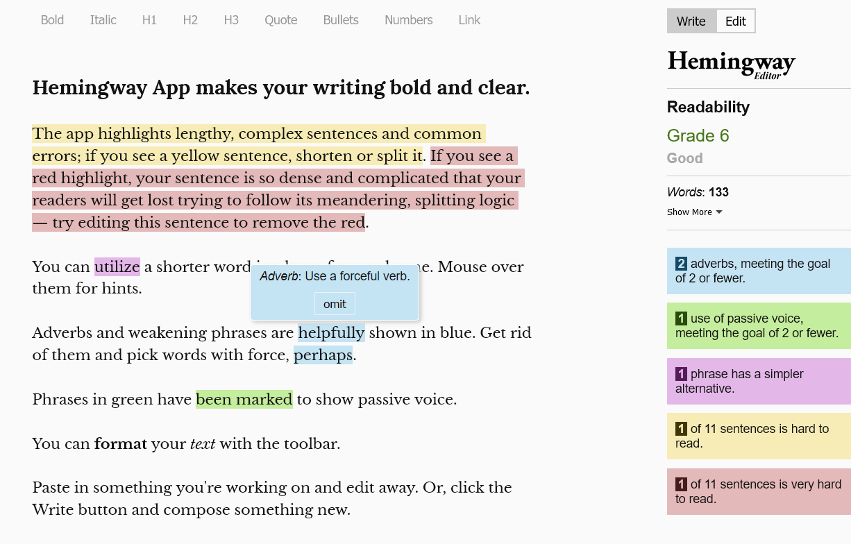 Hemingway - screenshot