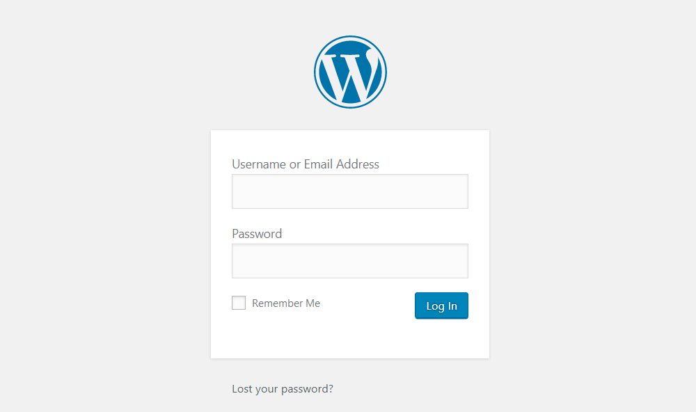 WordPress login