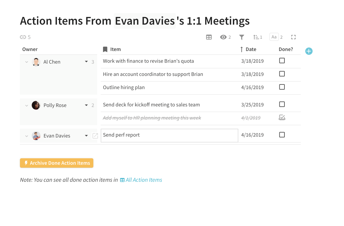 Coda - meeting minutes