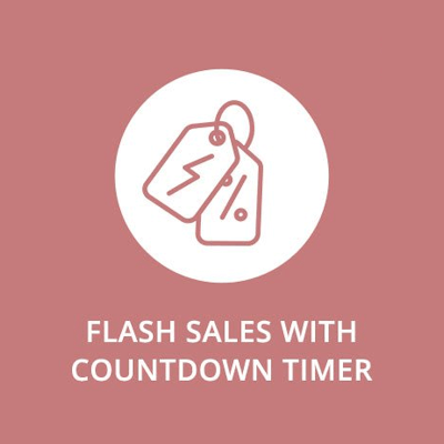 Flash sales with countdown timer