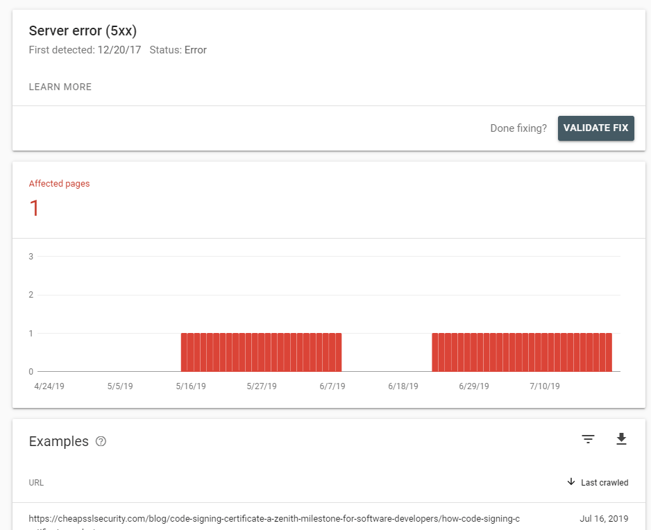 Google Search Console - screenshot 2