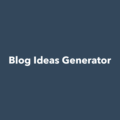 Blog Ideas Generator