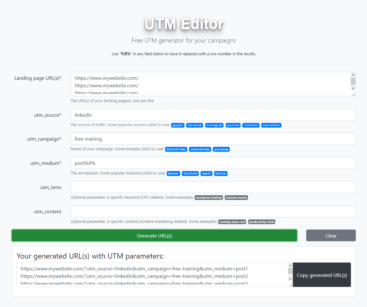 UTM Editor - screenshot