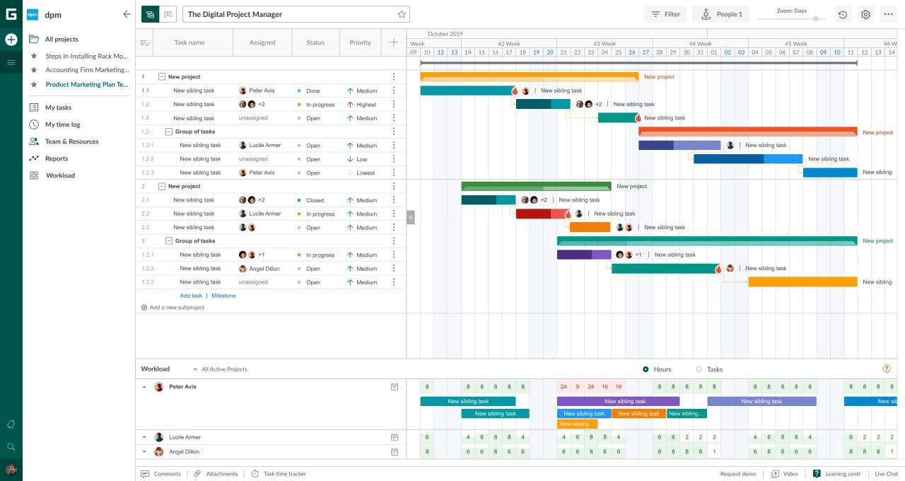 GanttPRO - timeline