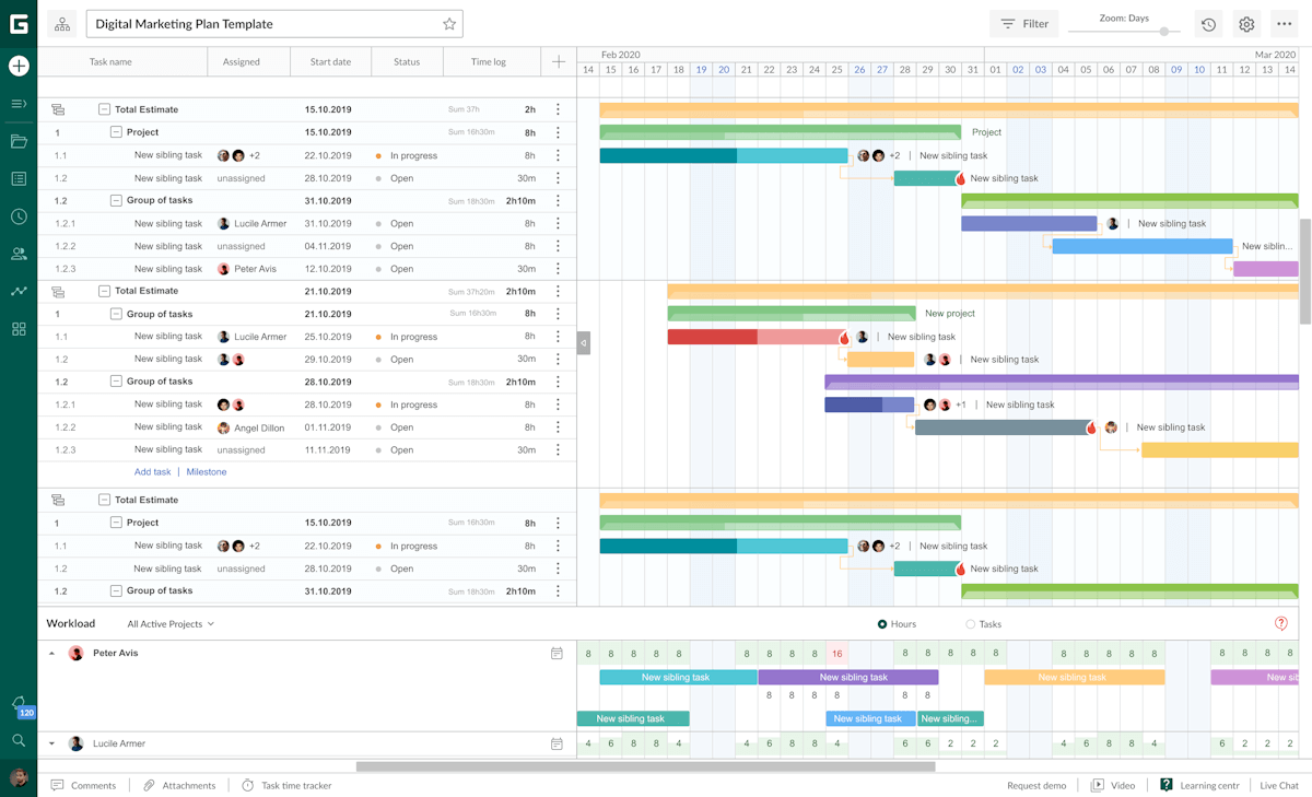 GanttPRO - portfolio management