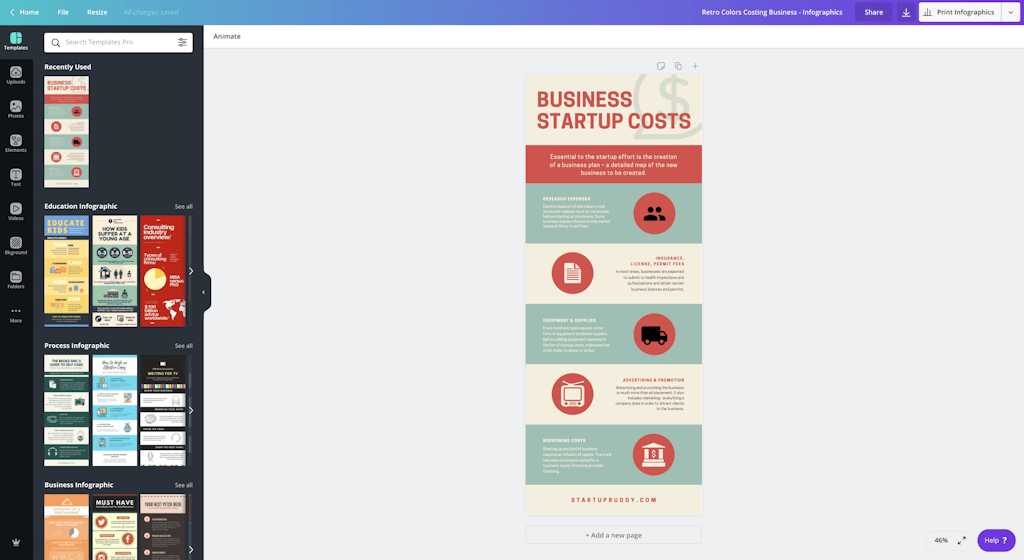 canva interactive infographic