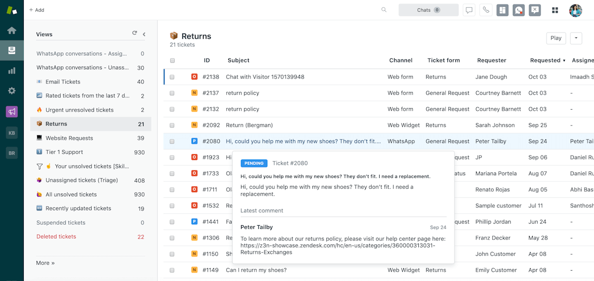 Zendesk - screenshot