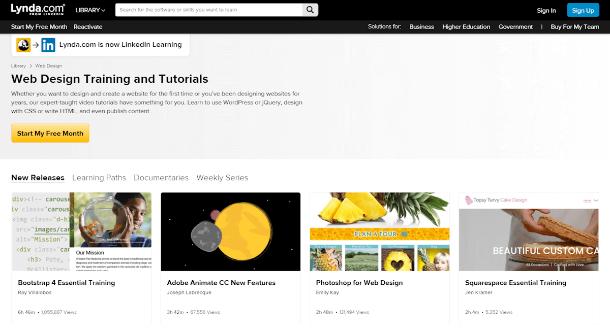 Lynda.com - screenshot