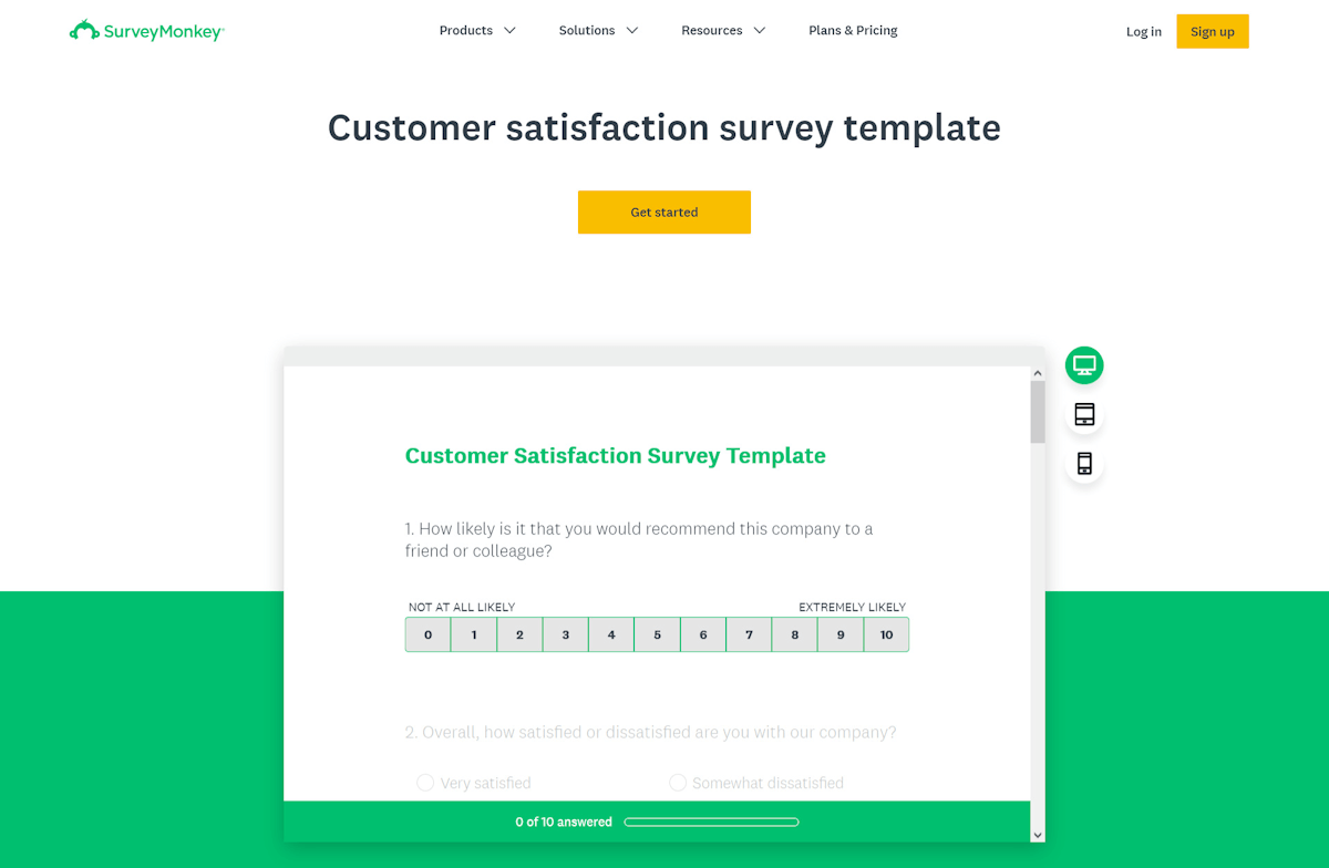 SurveyMonkey - screenshot