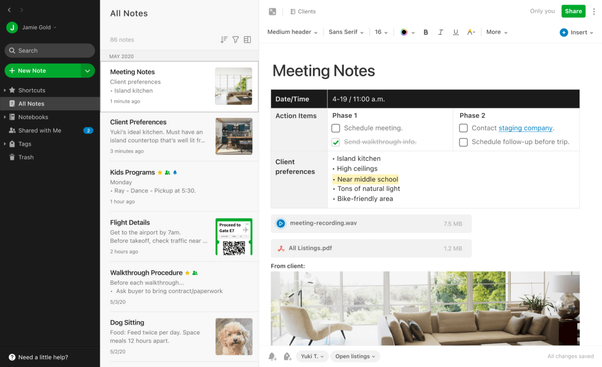 Evernote - screenshot