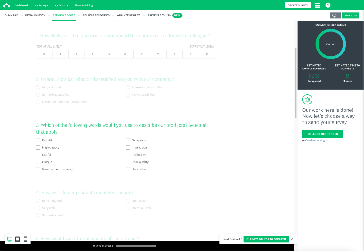 SurveyMonkey - screenshot