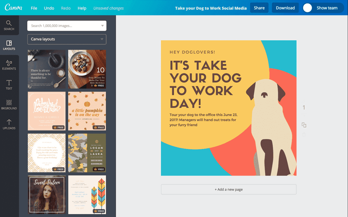 Canva - screenshot