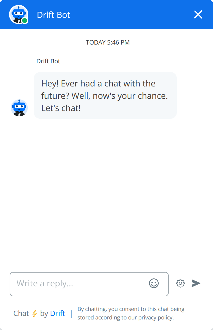 Drift chat screenshot