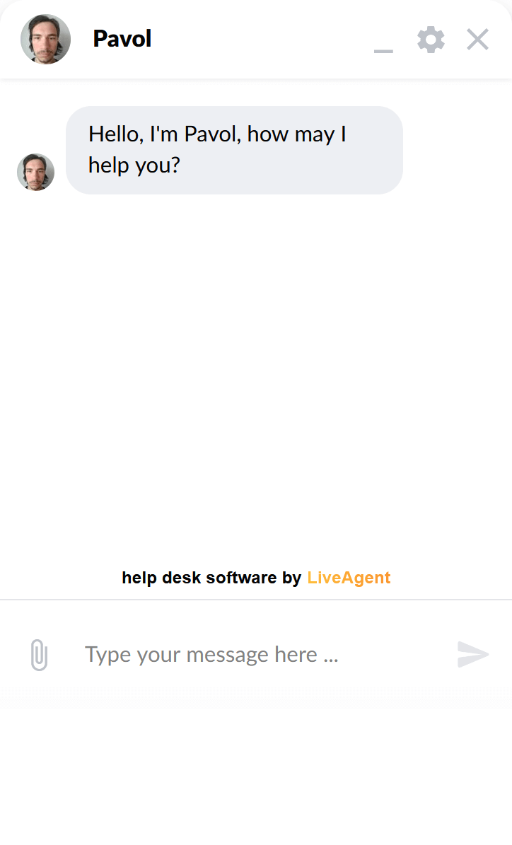 LiveAgent chat screenshot