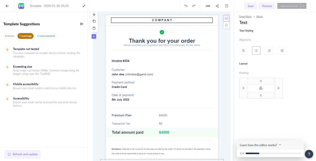 Mailmodo - screenshot