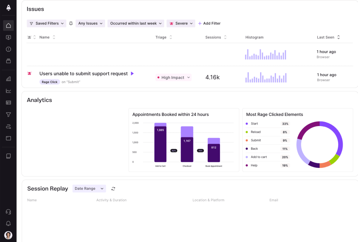 LogRocket - screenshot