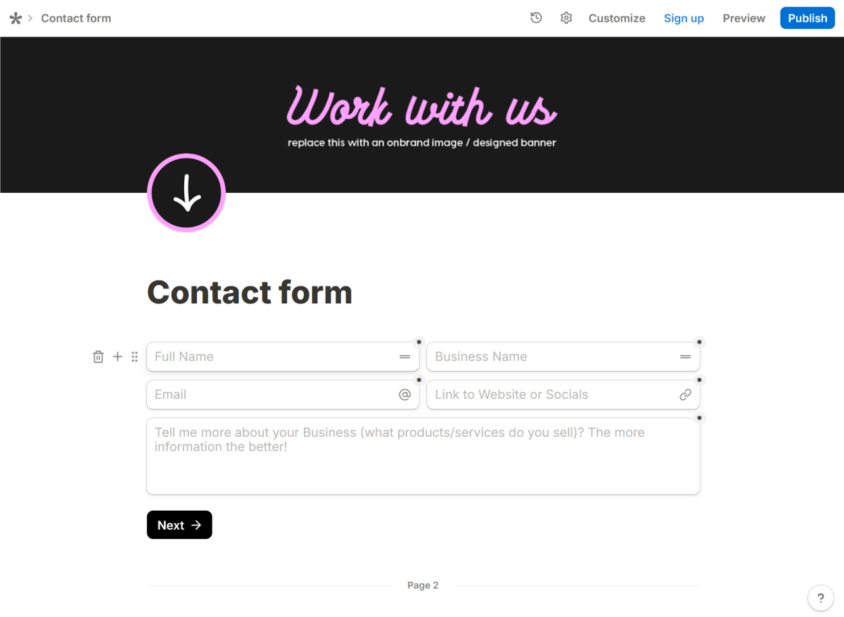 Tally - screenshot