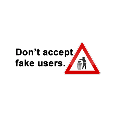 Nie akceptuj fałszywych użytkowników
