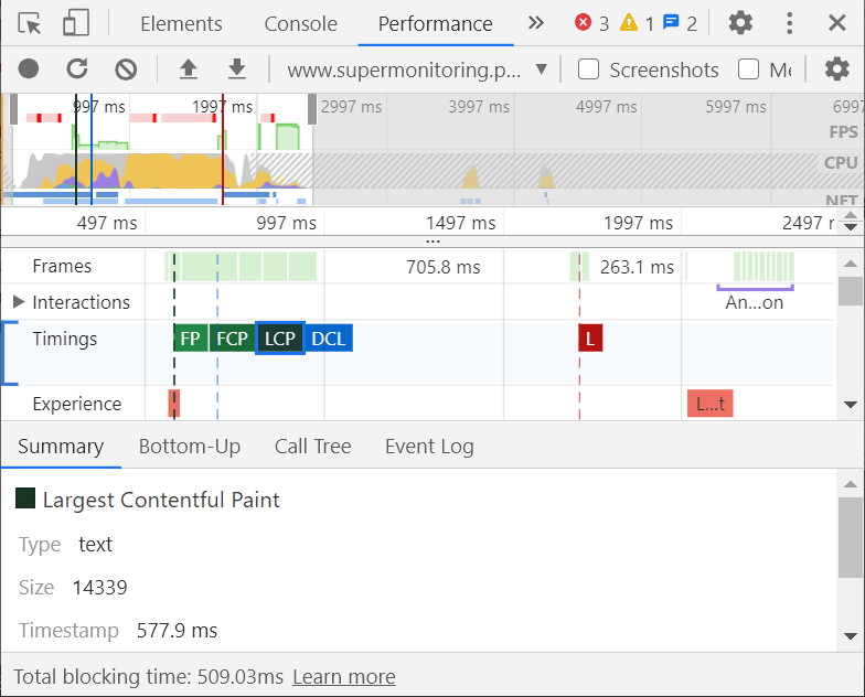 Chrome DevTools - zrzut ekranu