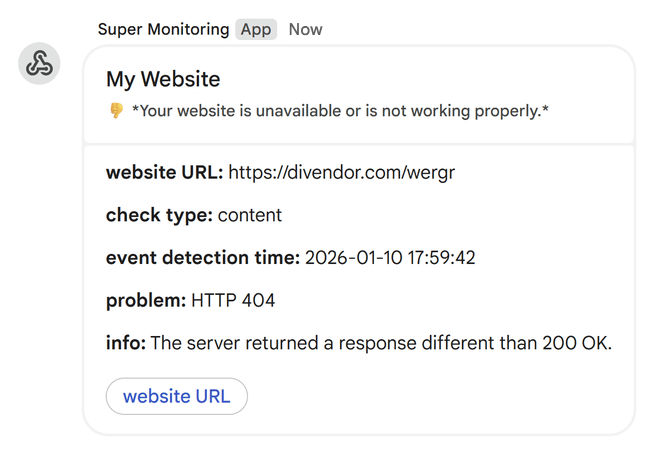 alerta en Google Chat